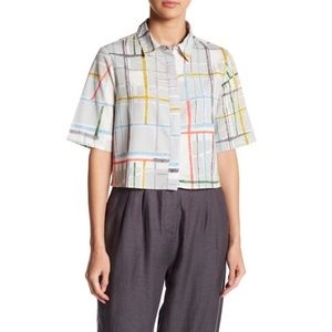 Native Youth Cropped Button Up Shirt